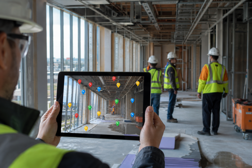 Colour-coded snagging improving trade coordination and defect management on a construction site